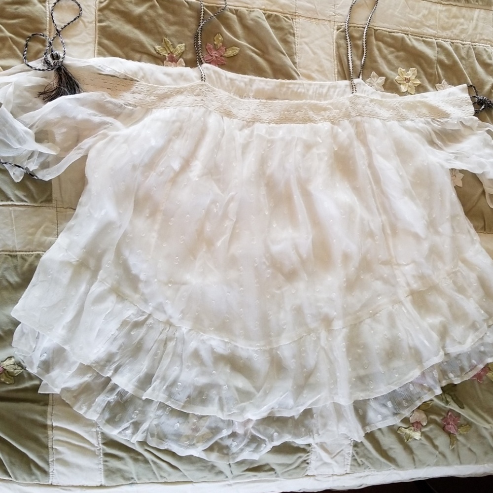 LUCKY BRAND CLIP DOT COLD SHOULDER NWT - Picture 4 of 4